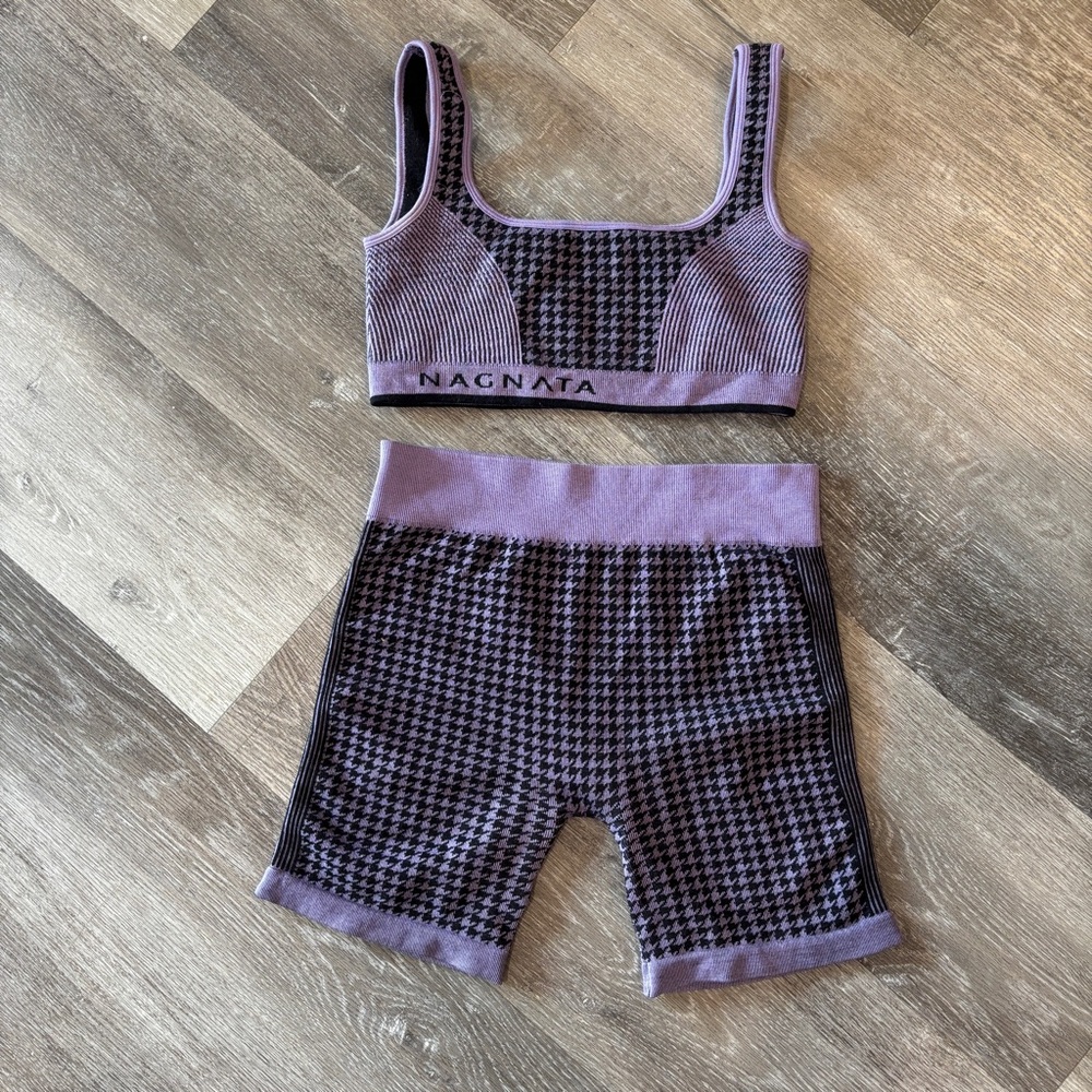 NAGNATA HOUNDSTOOTH WORKOUT SET